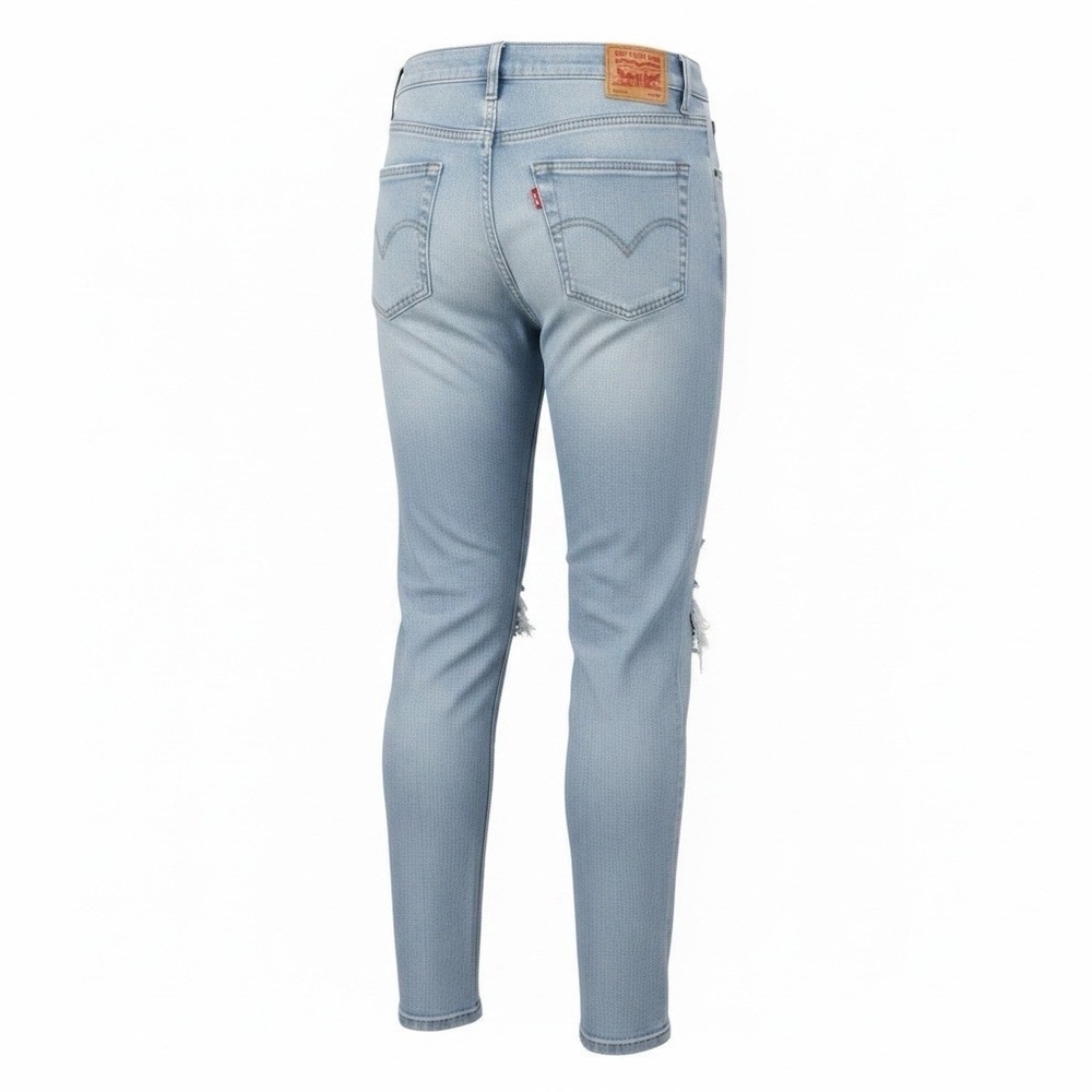 Levi's 721 High Rise Skinny Jeans Womens 32 Light Wash Distressed Stretch
